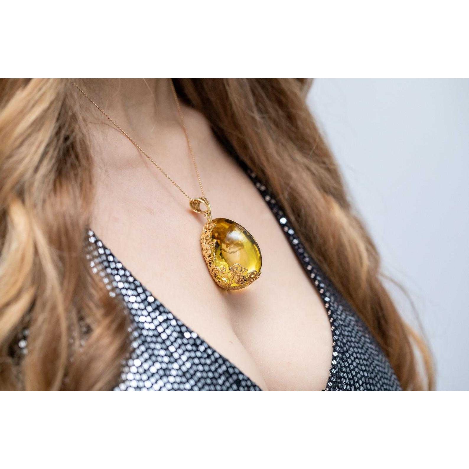 OOAK Gold Plated-back Pendant Spirit Journeys