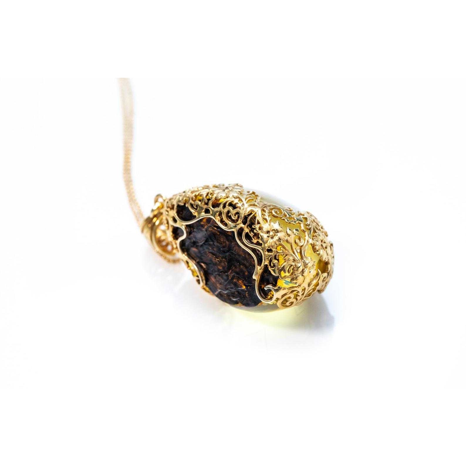 OOAK Gold Plated-back Pendant Spirit Journeys