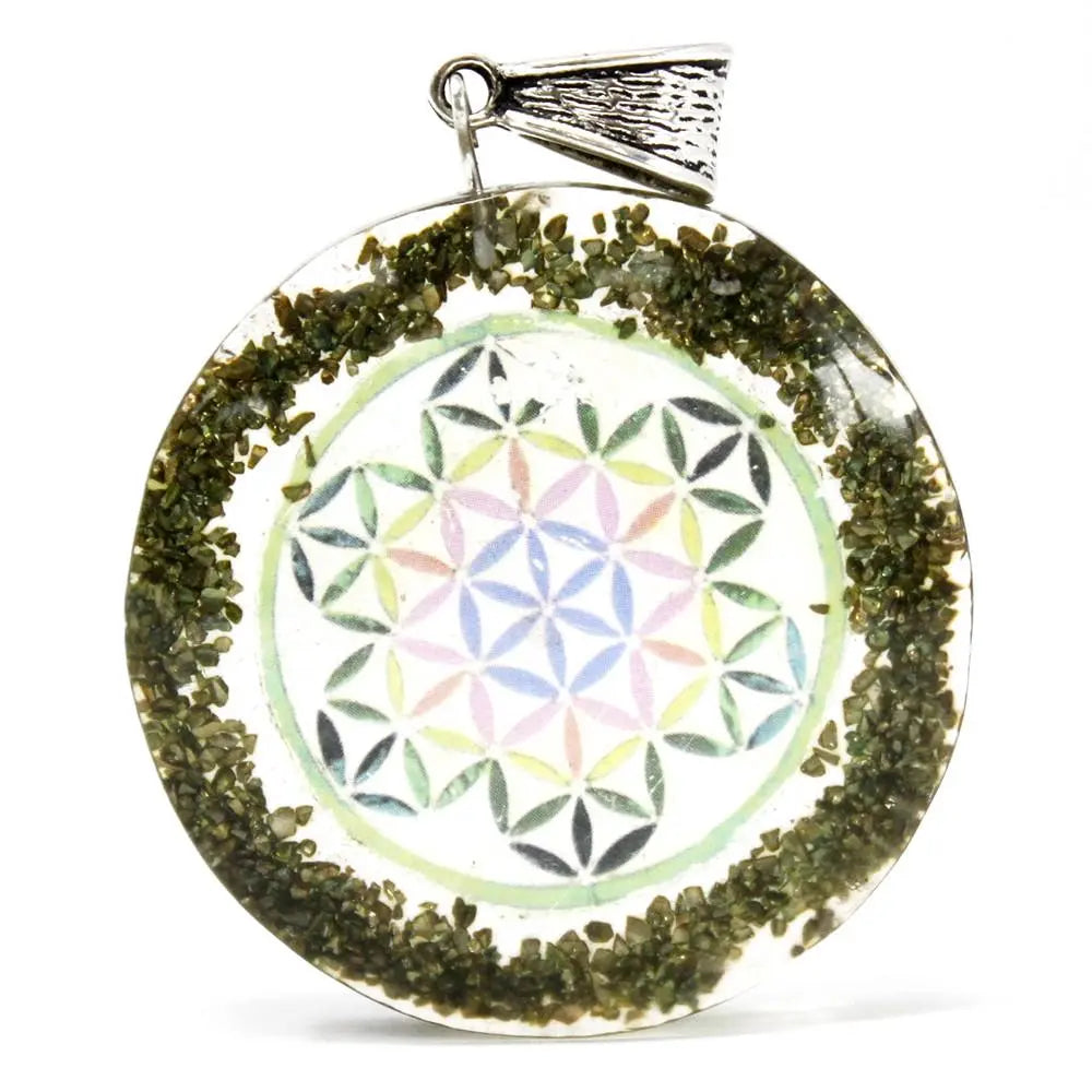 Orgonite Power Pendant - Greenstone Mandala Spirit Journeys Gifts