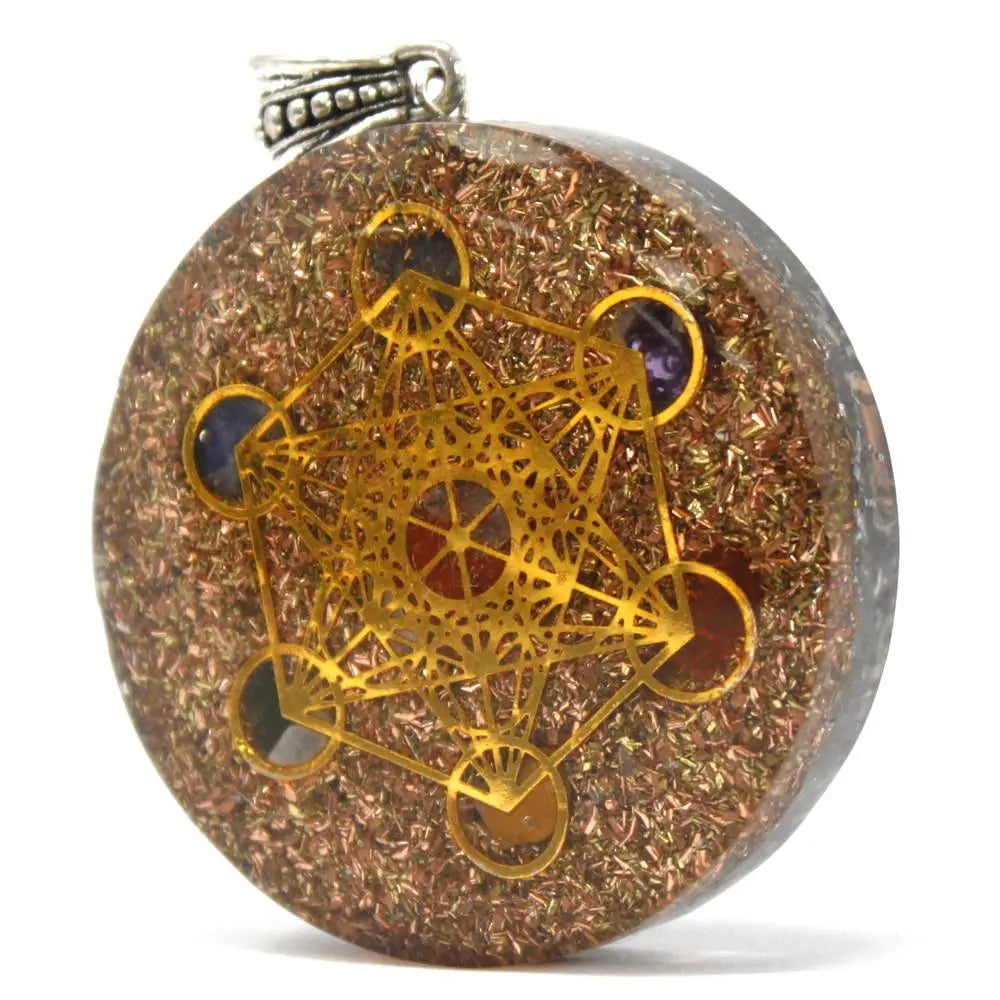 Orgonite Power Pendant - Multi Power Chakra - Lrg Spirit Journeys Gifts