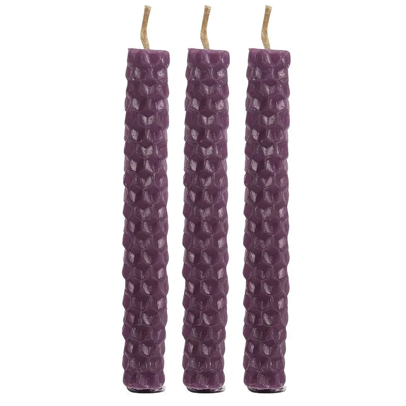 Pack of 6 Purple Beeswax Spell Candles Unbranded