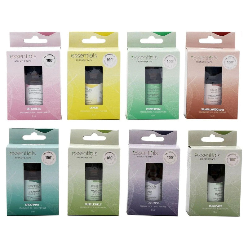 Pack of 8 x 10ml Essentials Aromatherapy Oil Spirit Journeys Gifts