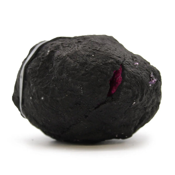 Coloured Calsite Geodes - Black Rock - Dark Red / Pink Spirit Journeys Gifts