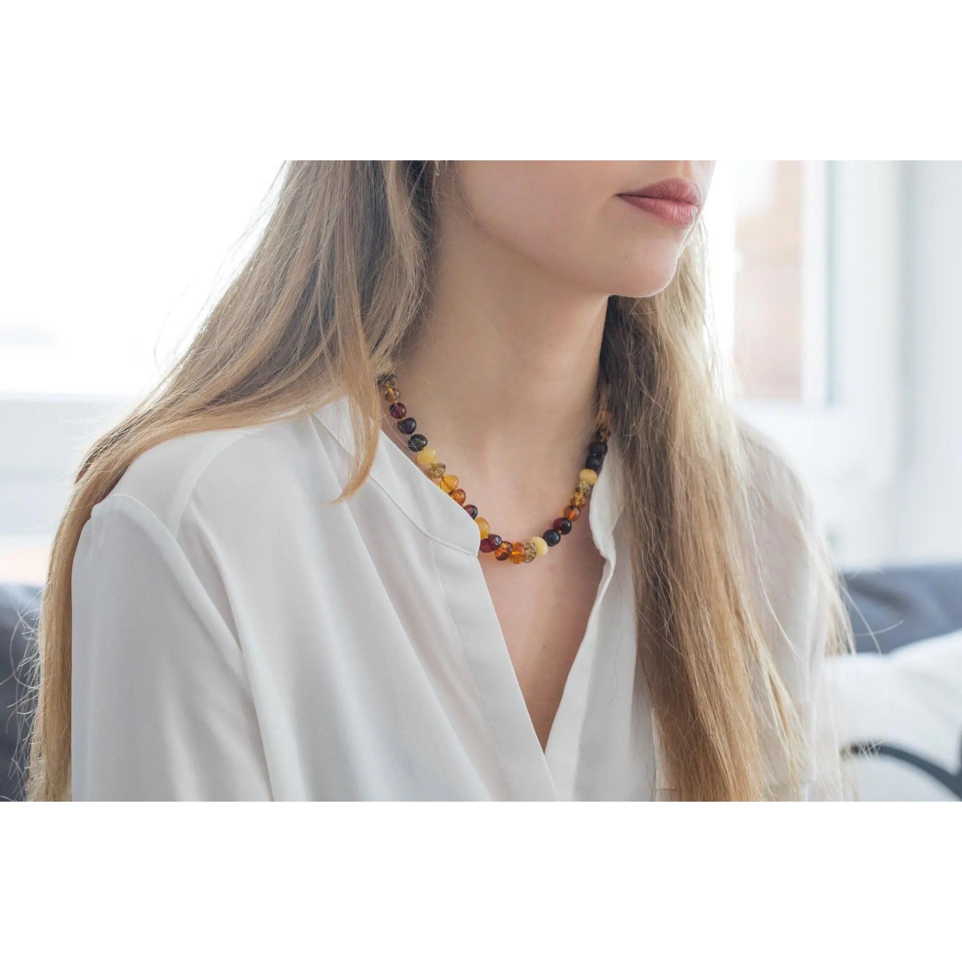 Polished Nugget Amber Bead Necklace Spirit Journeys Gifts