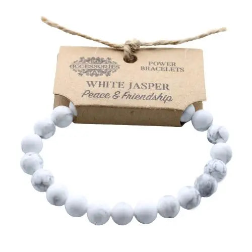 Power Bracelet - White Jasper Spirit Journeys Gifts