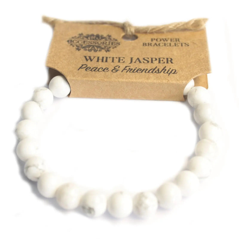 Power Bracelet - White Jasper Spirit Journeys Gifts