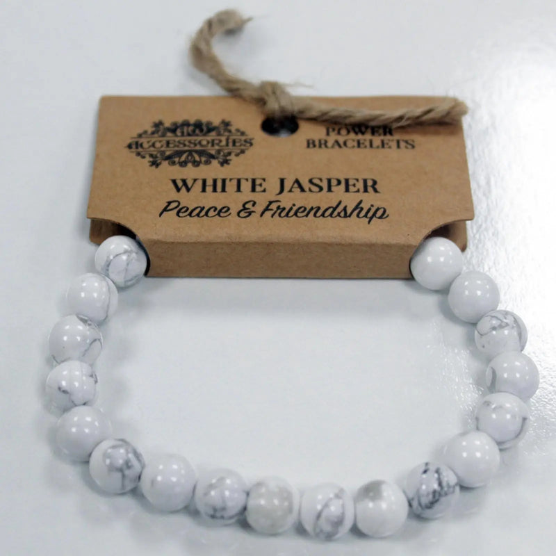 Power Bracelet - White Jasper Spirit Journeys Gifts