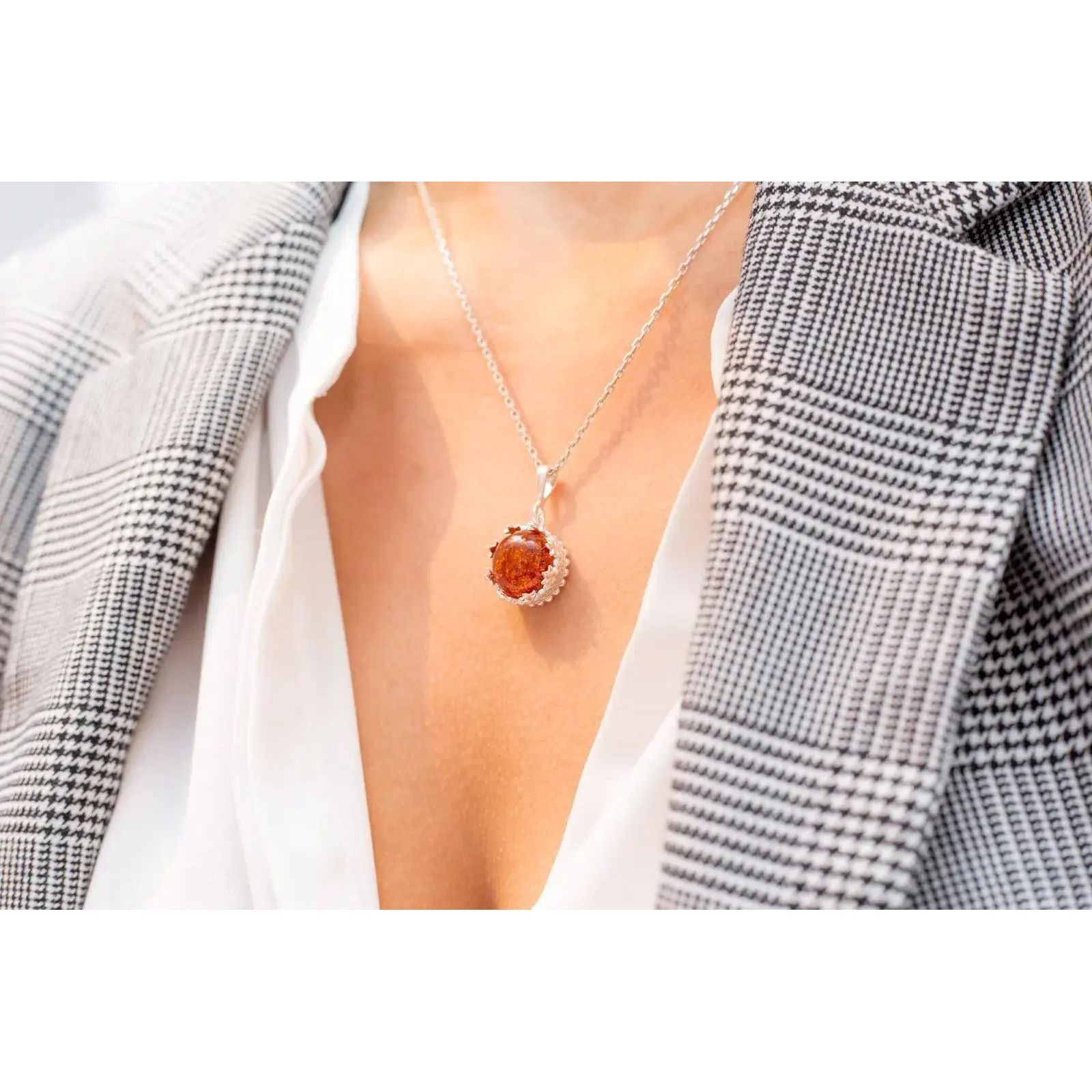 Princess Crown Amber Pendant Spirit Journeys Gifts