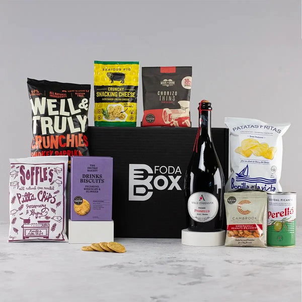 Prosecco and Snacks Hamper Spirit Journeys Gifts