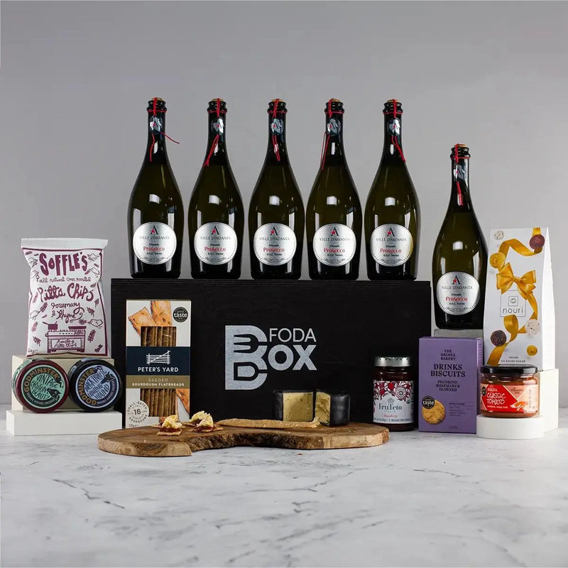 Prosecco, Cheese & Truffle Party Hamper Spirit Journeys Gifts