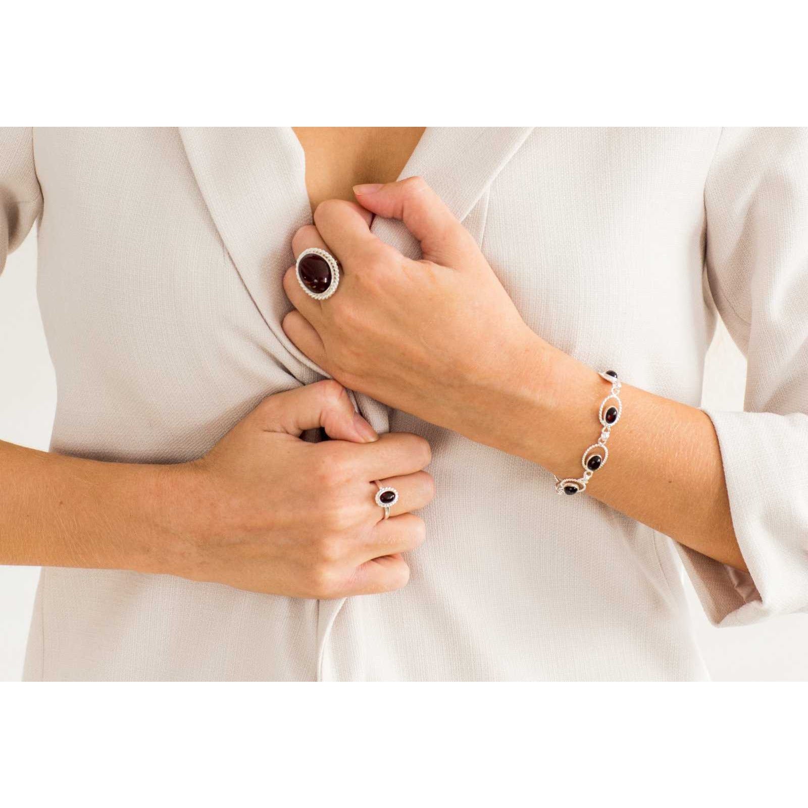 Red Amber Quintessence Link Bracelet Spirit Journeys