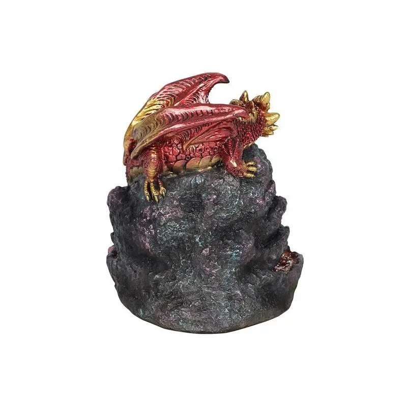 Red Dragon Backflow Incense Burner with Light Spirit Journeys Gifts