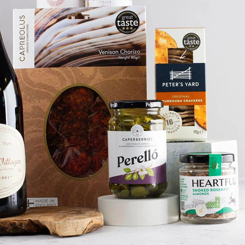 Red Wine, Cheese and Charcuterie Hamper Spirit Journeys Gifts