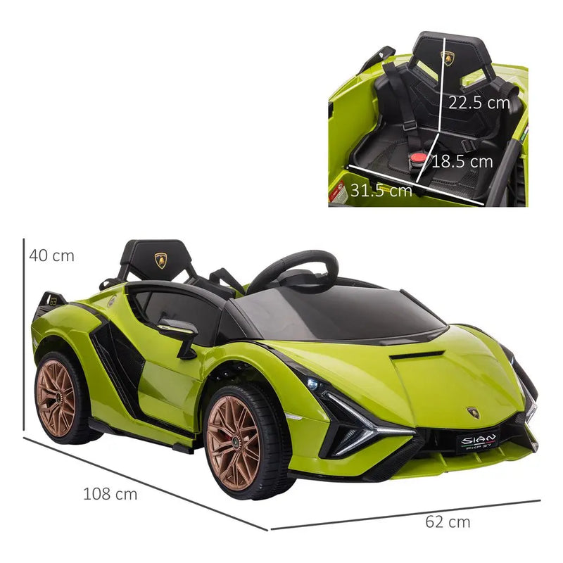 Lamborghini SIAN 12V Kids Electric Ride On Car Toy w/ Remote Control HOMCOM Unbranded