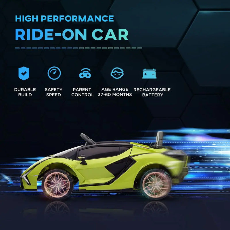 Lamborghini SIAN 12V Kids Electric Ride On Car Toy w/ Remote Control HOMCOM Unbranded