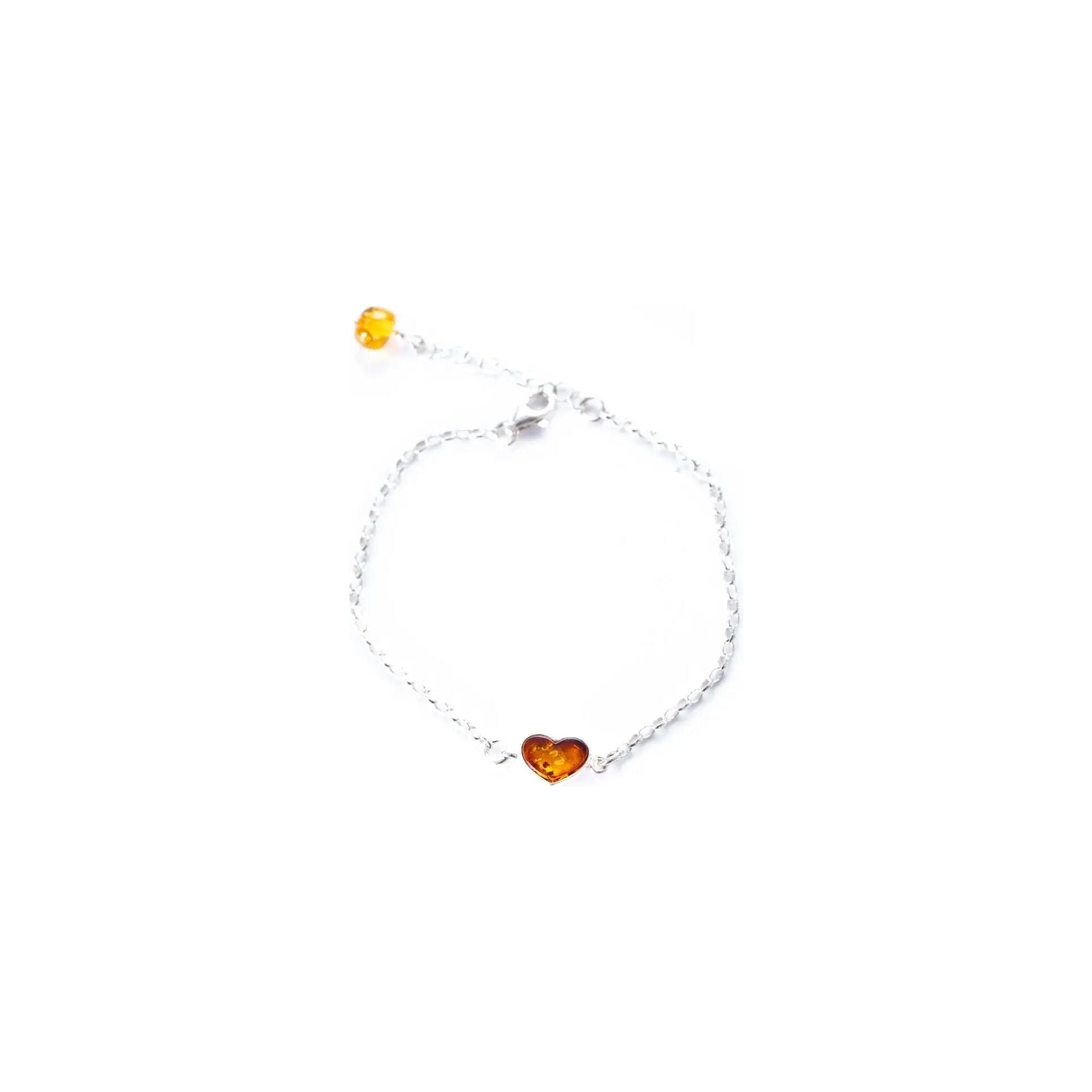 Reversible Dainty Amber Heart Bracelet Spirit Journeys Gifts