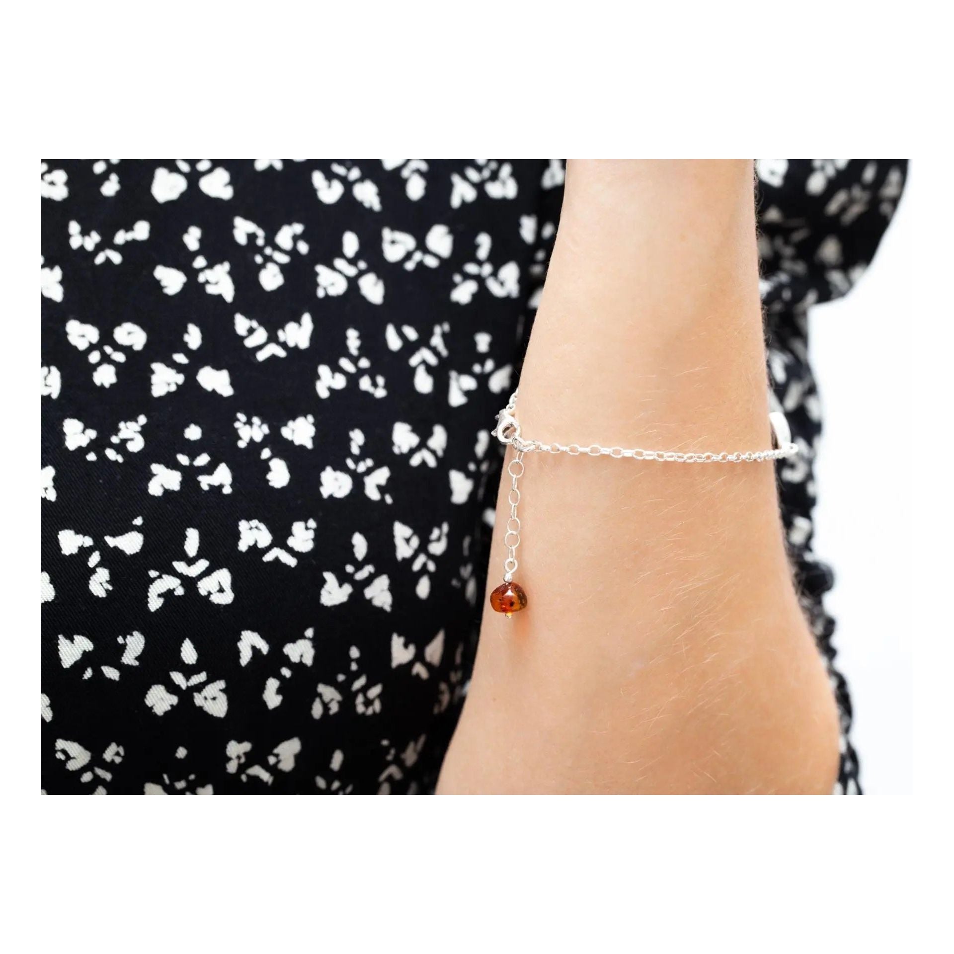 Reversible Dainty Amber Heart Bracelet Spirit Journeys Gifts
