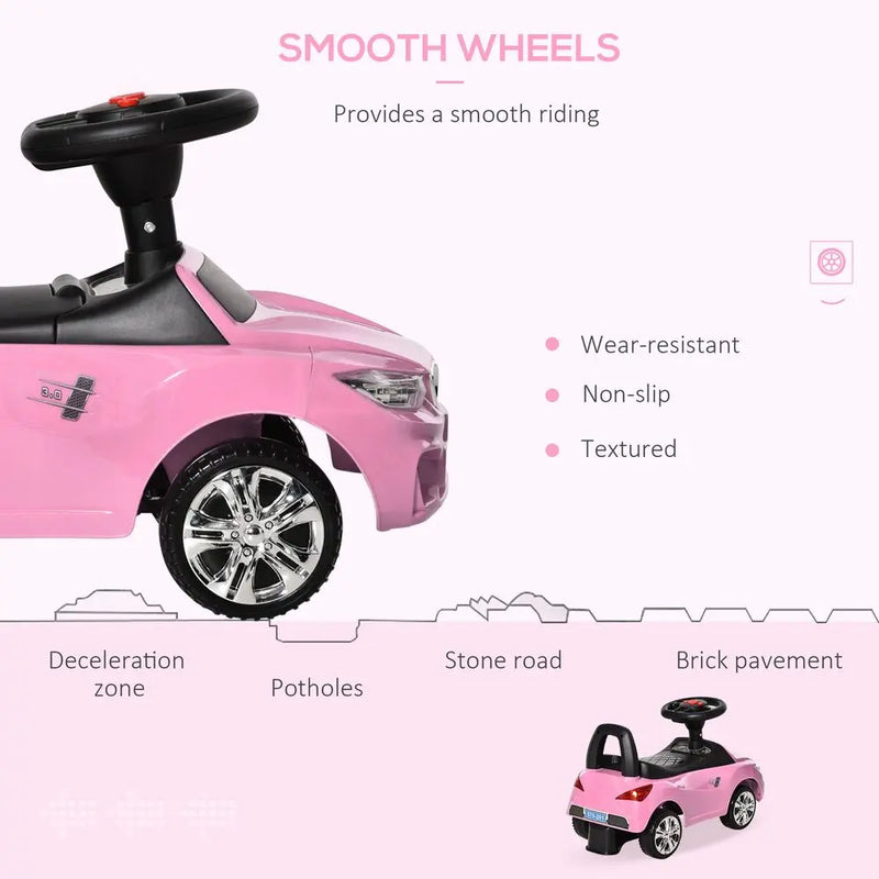 Ride on Car Baby Toddler Walker Foot to Floor Sliding Car Slider Pink HOMCOM