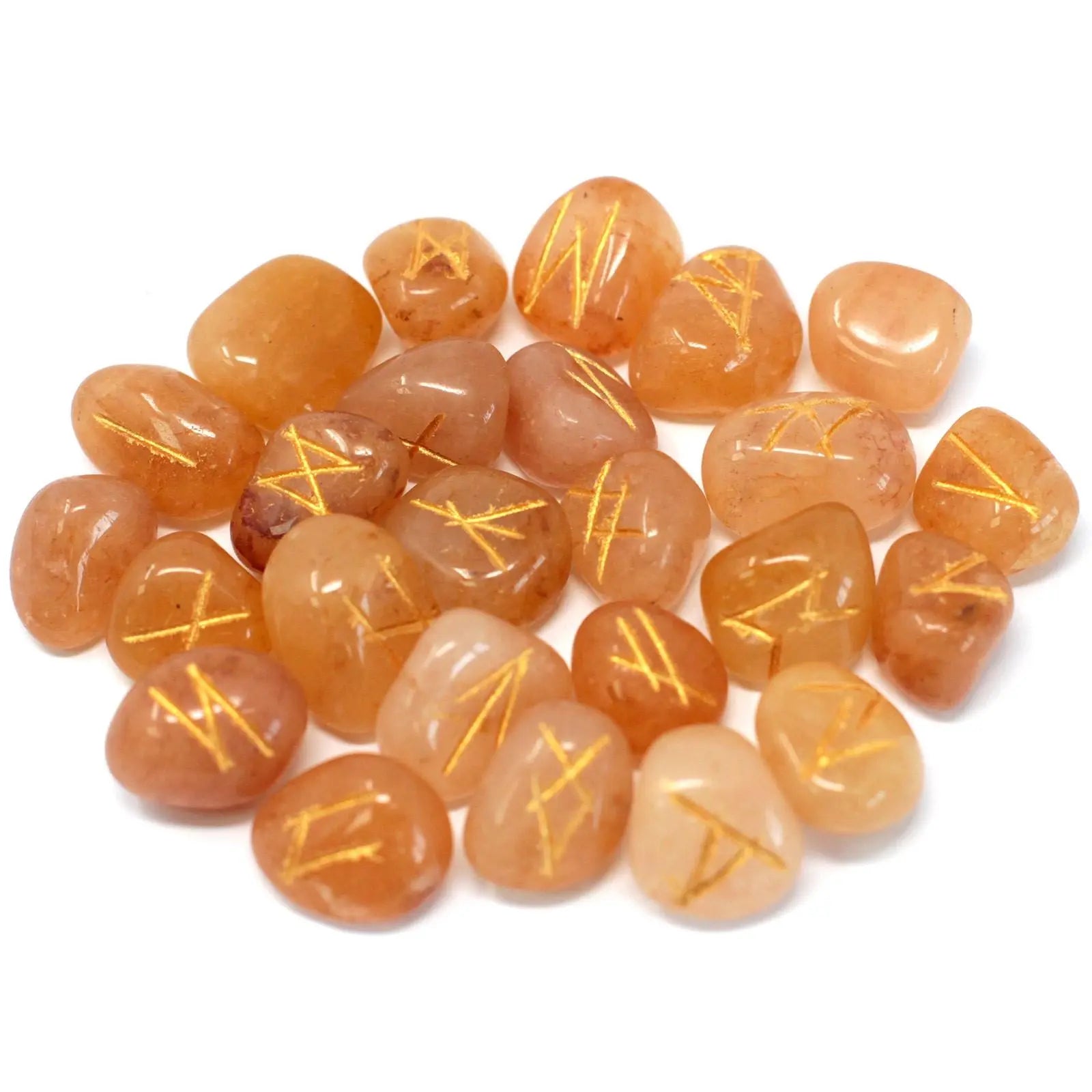 Runes Stone Set in Pouch- Yellow Aventurine Spirit Journeys Gifts