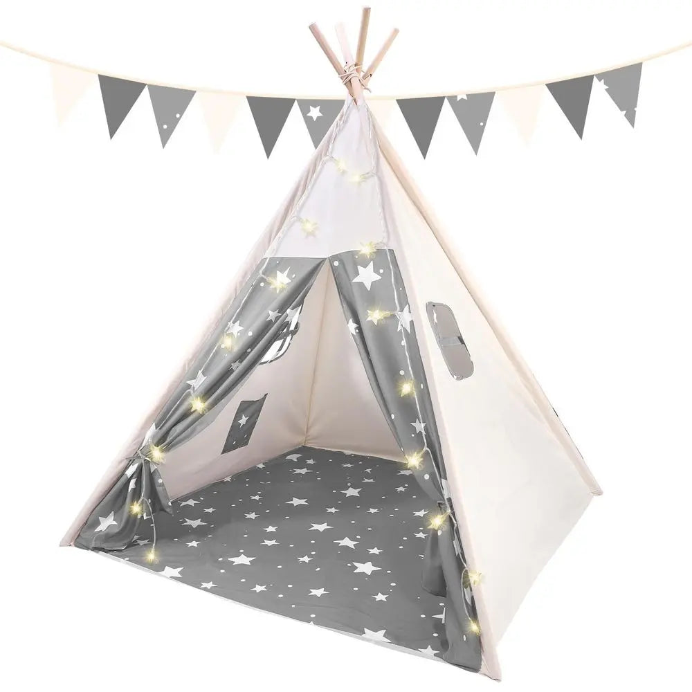 SOKA Teepee Tent for Kids Foldable Cotton Canvas Indoor Outdoor Playhouse SOKA Play Imagine Learn