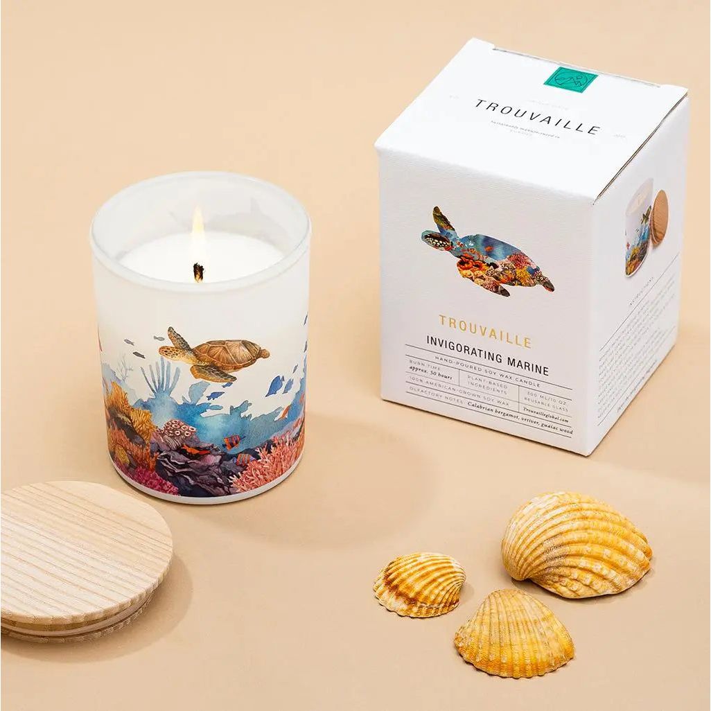 Save The Planet Scented Soy Wax Candle: Invigorating Marine Spirit Journeys Gifts