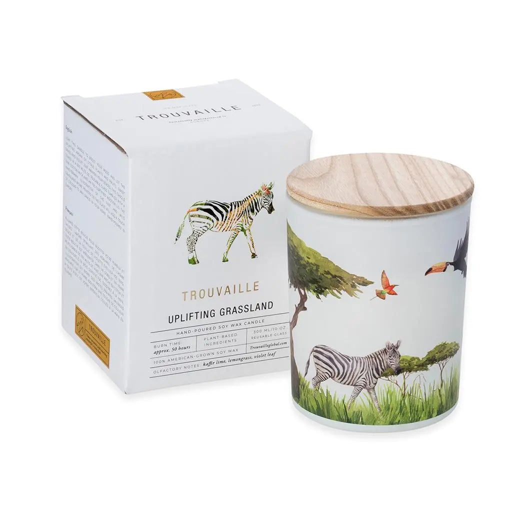 Save The Planet Scented Soy Wax Candle: Uplifting Grassland Spirit Journeys Gifts