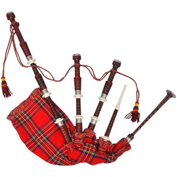 Scottish Great Highland Bagpipe Red Royal Steward Tartan vidaXL
