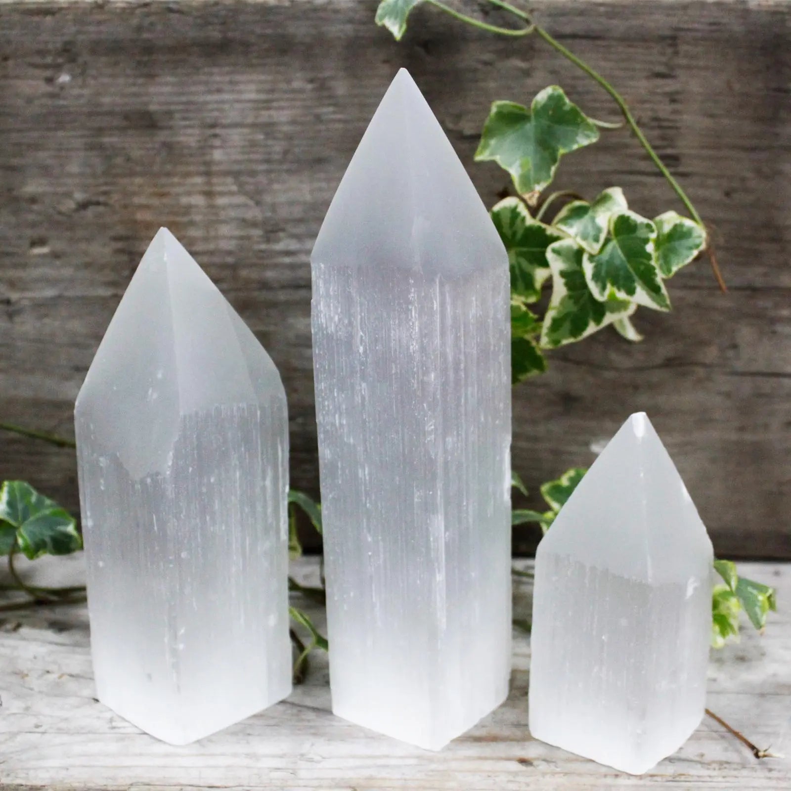 Selenite Pencil Point Tower - 10 cm Spirit Journeys Gifts