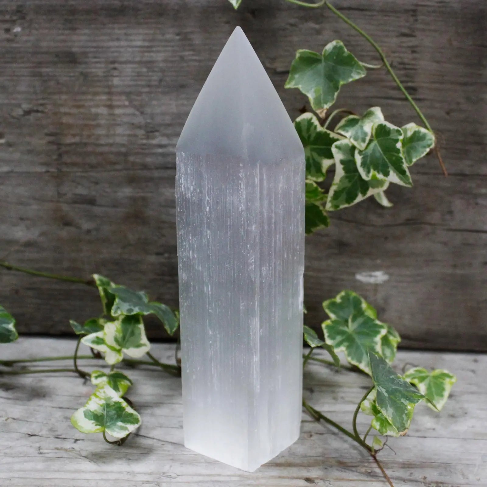 Selenite Pencil Point Tower - 20 cm Spirit Journeys Gifts