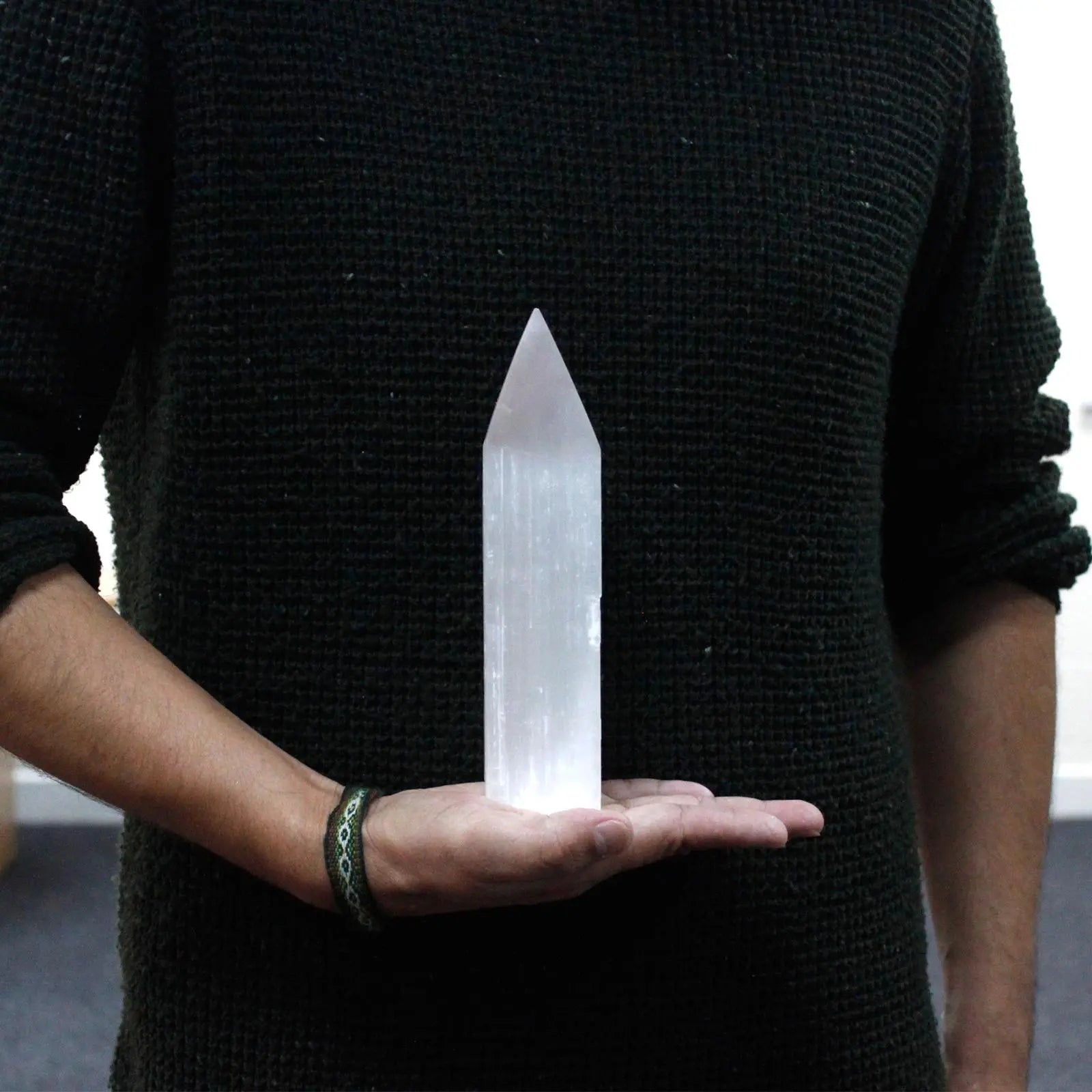 Selenite Pencil Point Tower - 20 cm Spirit Journeys Gifts