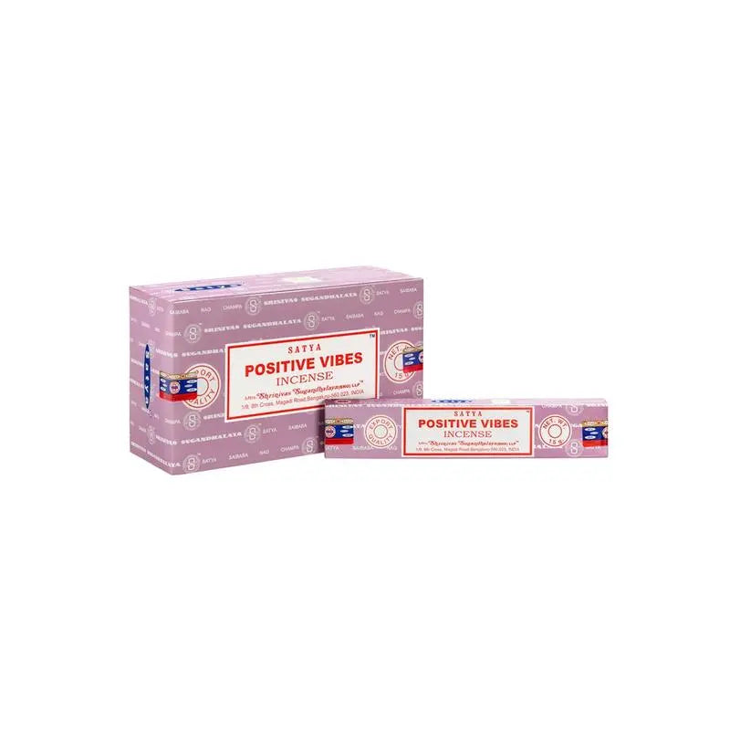 Set of 12 Packets of Positive Vibes Incense Sticks by Satya Spirit Journeys Gifts