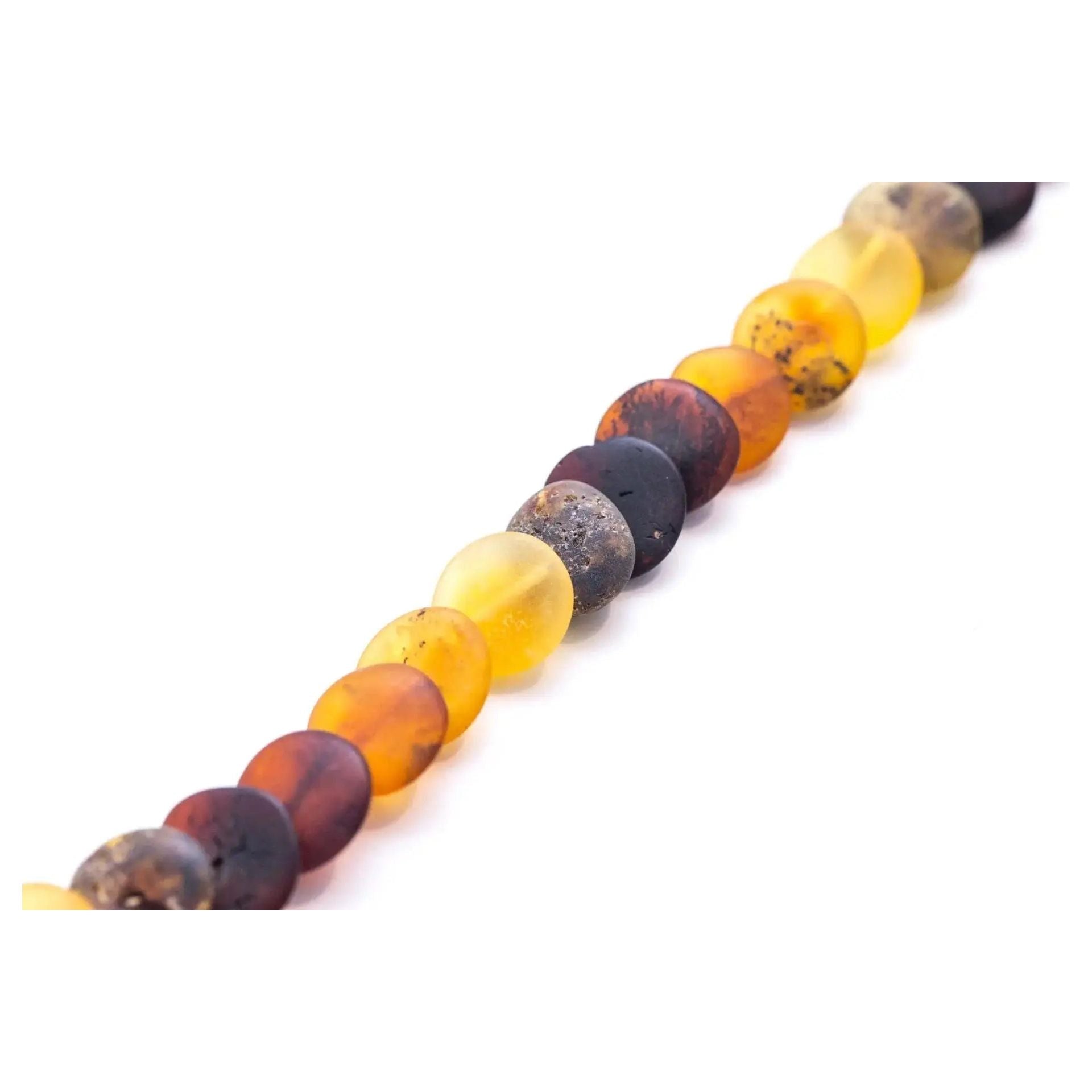Small Amber Disc Necklace, Multicolour Amber Necklace Spirit Journeys Gifts
