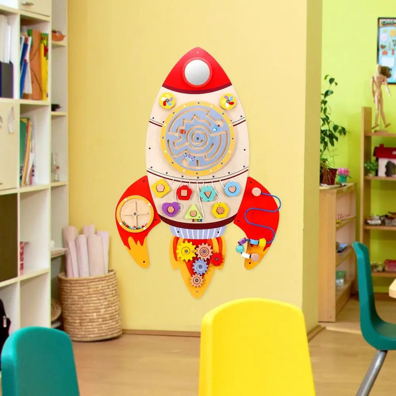 Soka Wooden Toy Deco for Children -Rocket SOKA Play Imagine Learn