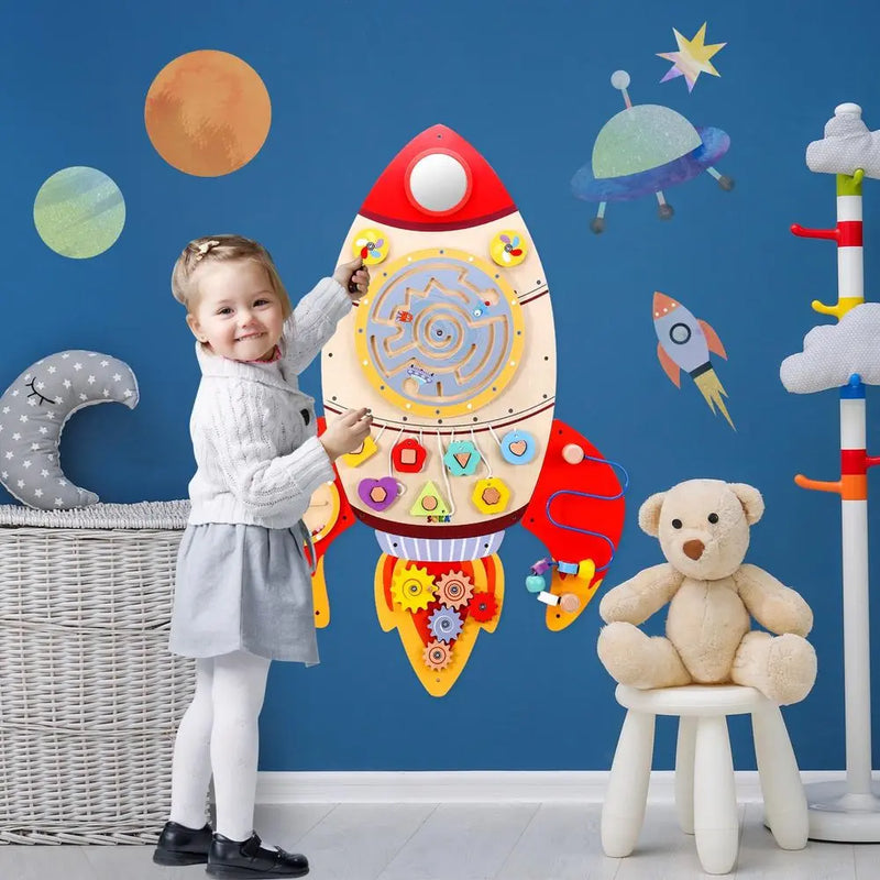 Soka Wooden Toy Deco for Children -Rocket SOKA Play Imagine Learn