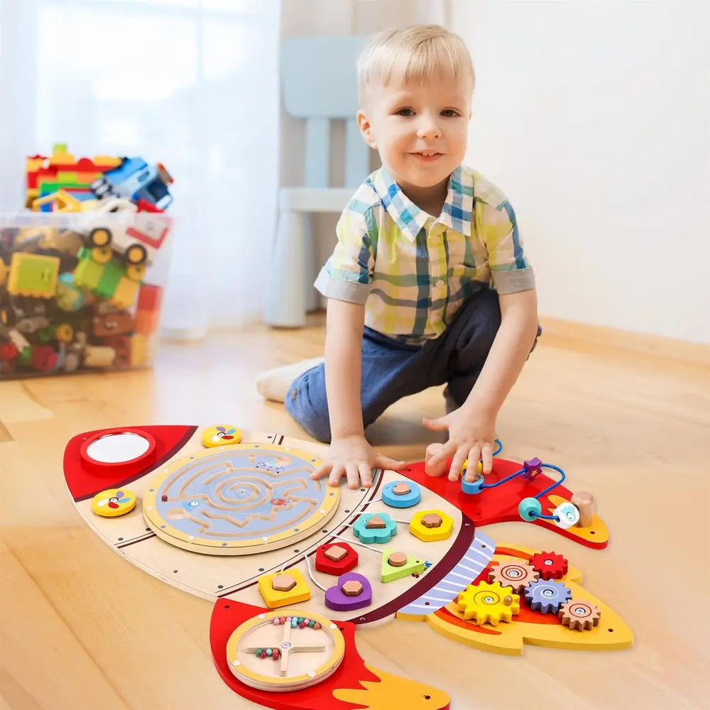 Soka Wooden Toy Deco for Children -Rocket SOKA Play Imagine Learn