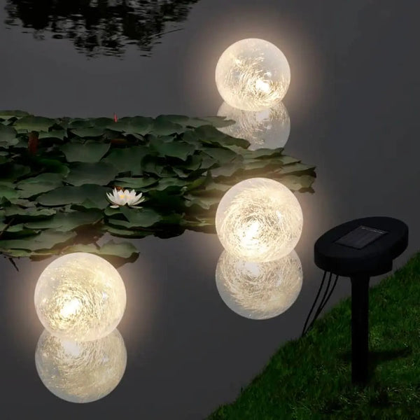 Solar Bowl 3 LED Floating Ball Light for Pond Swimming Pool vidaXL
