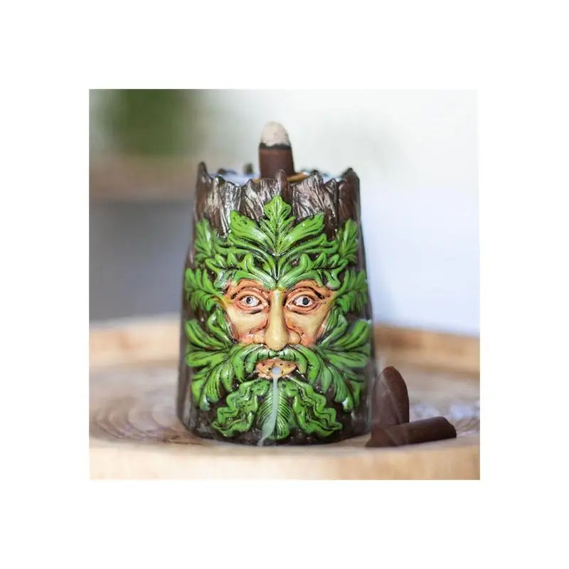 Spirit of the Trees Green Man Backflow Incense Burner Spirit Journeys Gifts