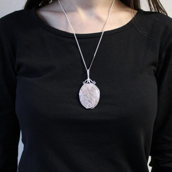 Swirl Wrapped Gemstone Necklace - Opalite Spirit Journeys Gifts