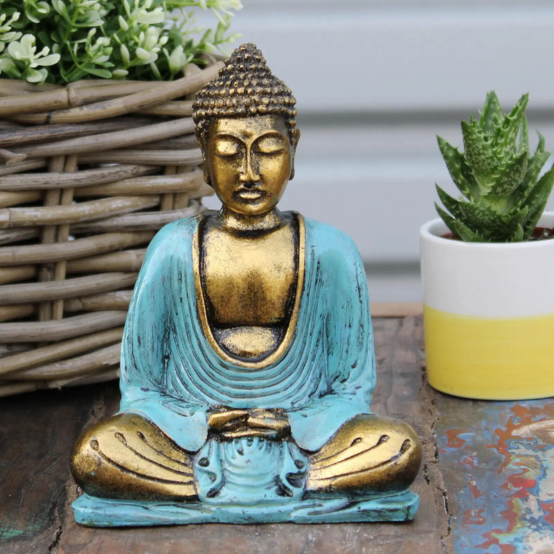 Teal & Gold Buddha - Medium Spirit Journeys Gifts