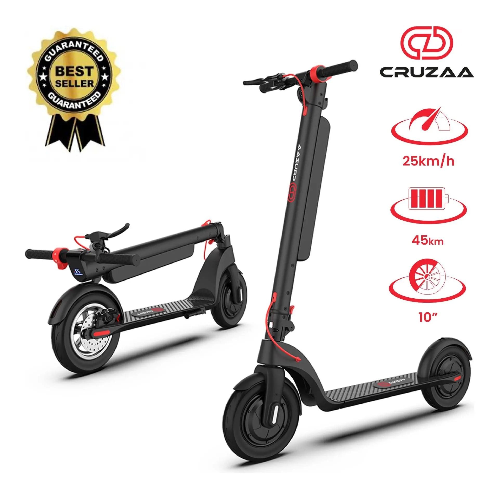 The Official Cruzaa Commuta E-Scooter 45km Range - 25kmh Top Speed - ships from UK Spirit Journeys Gifts