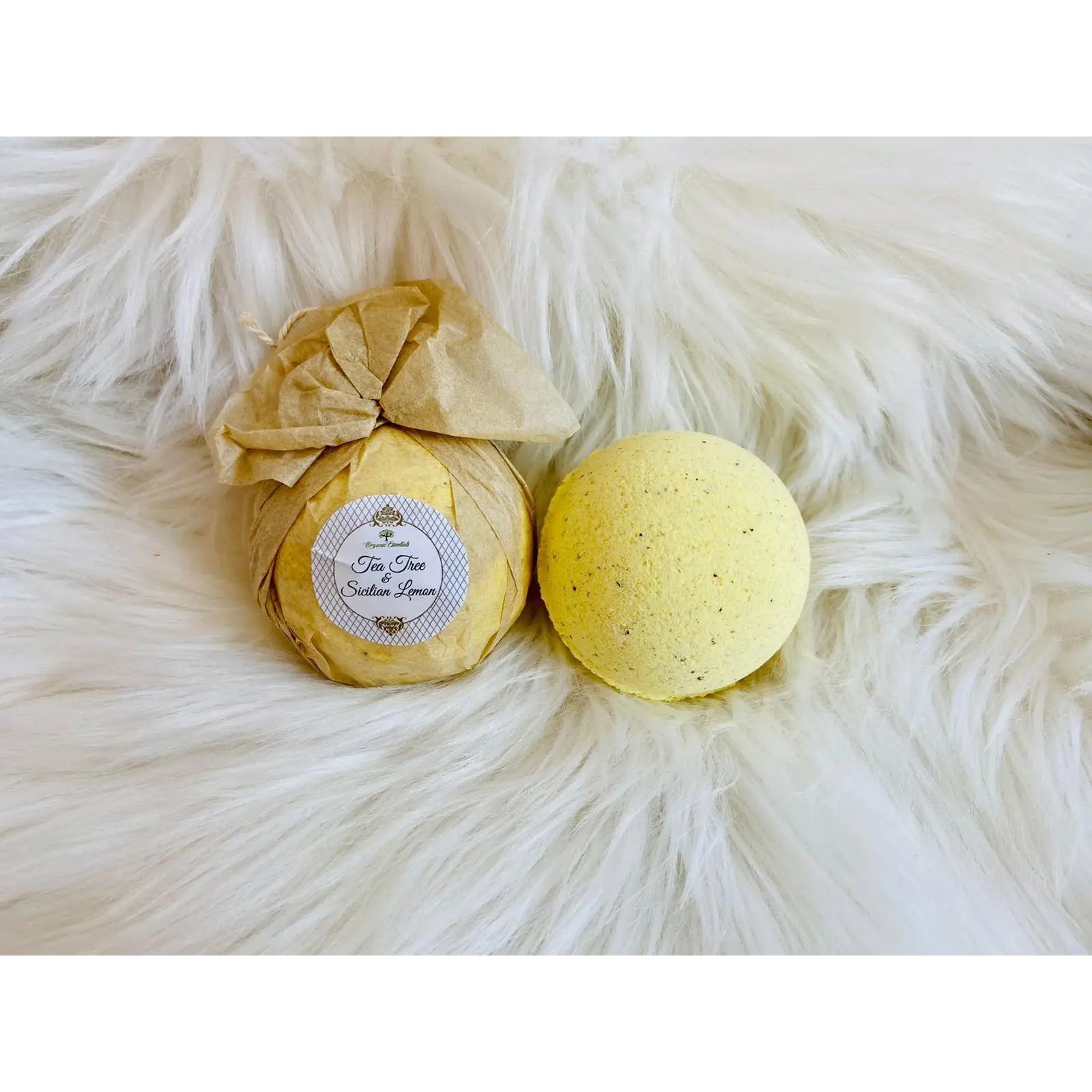 Therapeutic Bath Bomb - Tea Tree & Sicilian Lemon Essential Oils Spirit Journeys Gifts