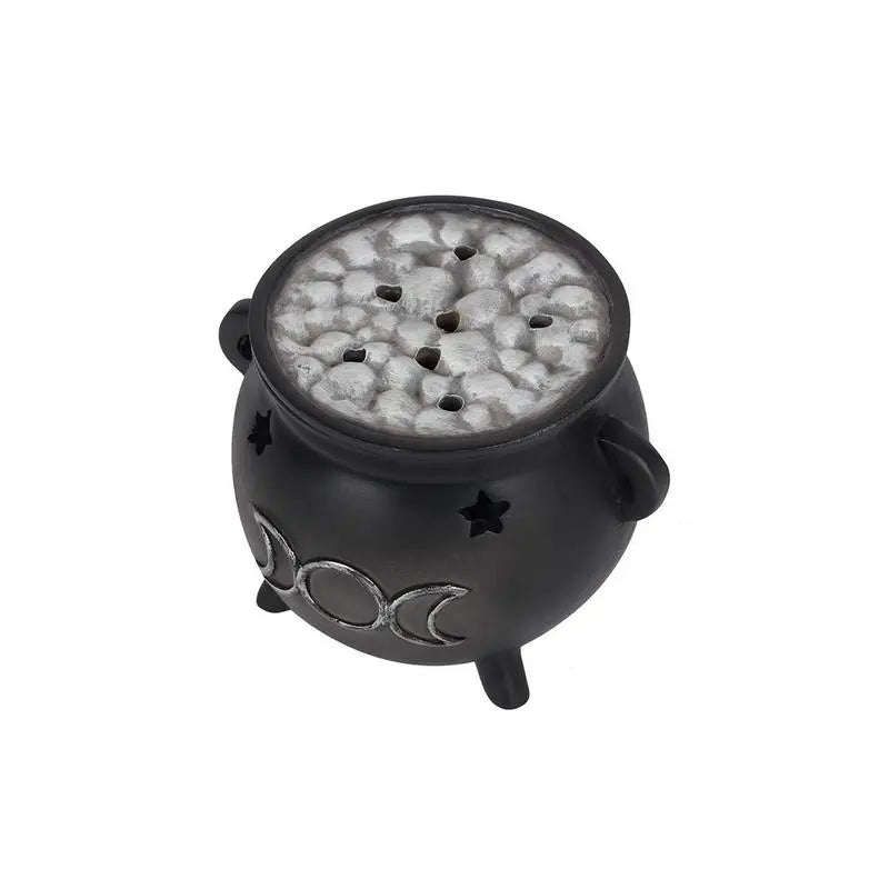 Triple Moon Cauldron Incense Cone Holder Spirit Journeys Gifts