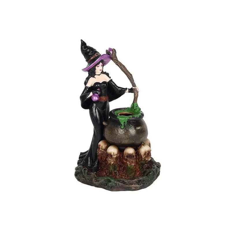 Witch with Cauldron Backflow Incense Burner Spirit Journeys Gifts