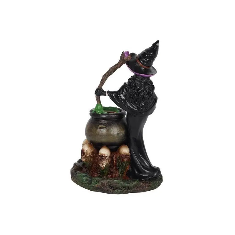 Witch with Cauldron Backflow Incense Burner Spirit Journeys Gifts