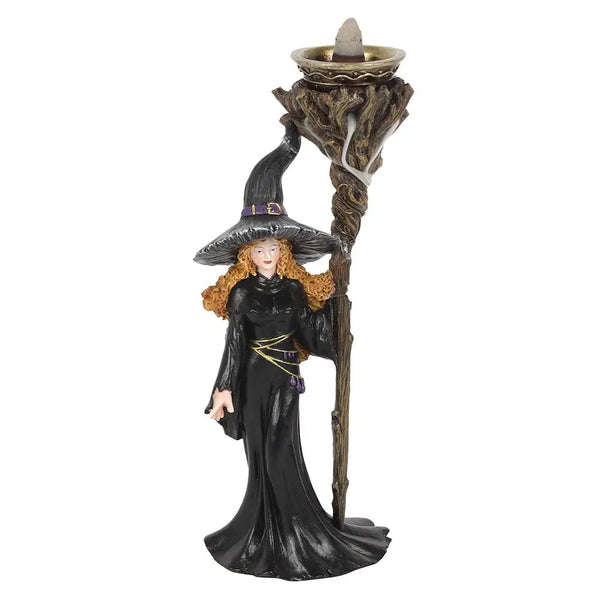 Witch with Staff Backflow Incense Burner Spirit Journeys Gifts