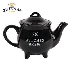 Witches Brew Black Ceramic Tea Pot Unbranded