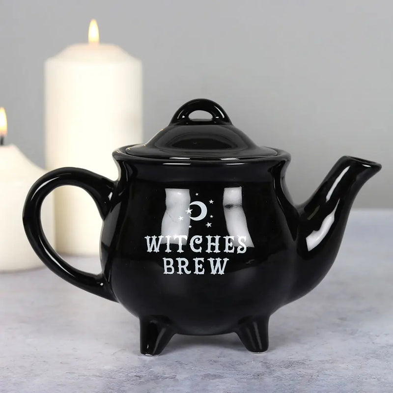 Witches Brew Black Ceramic Tea Pot Unbranded