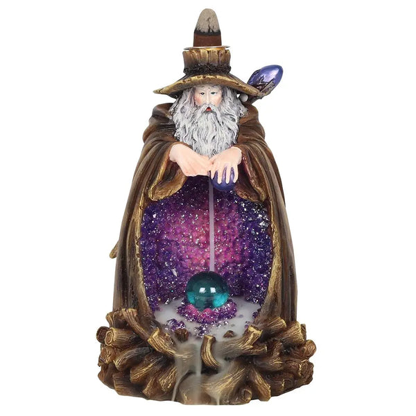 Wizard Backflow Incense Burner with Light Spirit Journeys Gifts