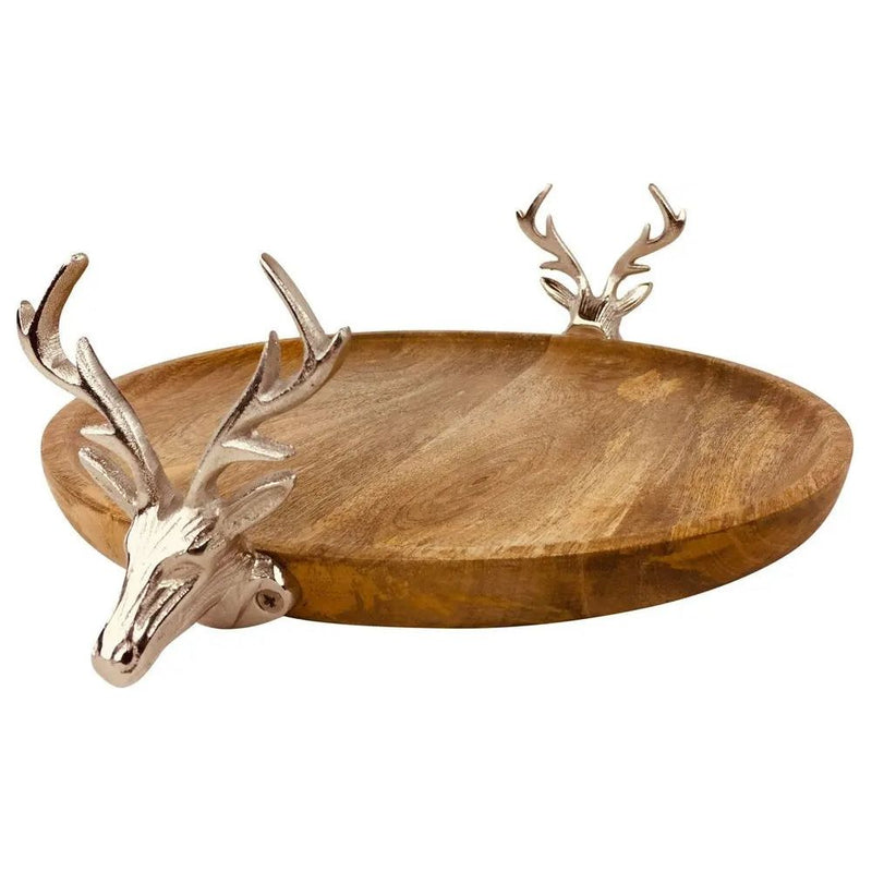 Wooden Stag Tray 33.5cm gekofaire