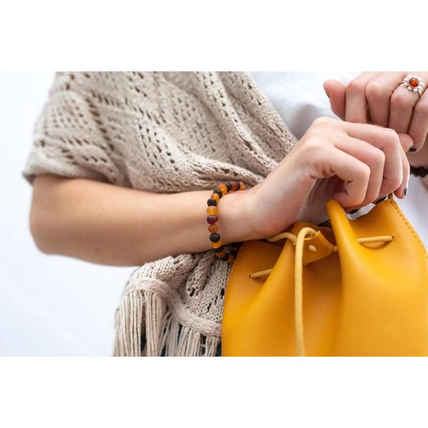 Yellow & Cherry Nugget Bead Bracelet Spirit Journeys Gifts